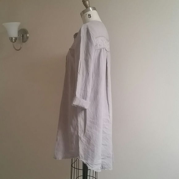 Carla Conti Italian designer Linen Shirtdress XS - Picture 4 of 7